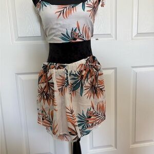 SHEIN Orange Crop Tie Front Tank Top